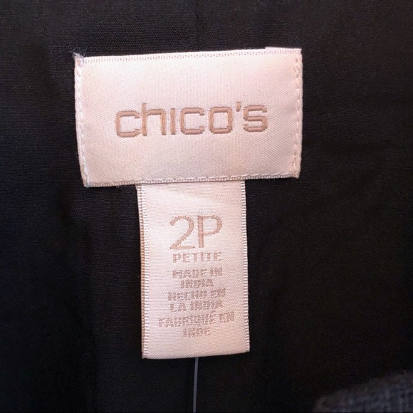 Chico’s Black Embroidered Embellished Jacket 12P - Picture 3 of 9